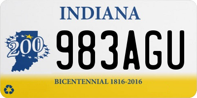 IN license plate 983AGU