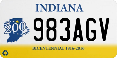 IN license plate 983AGV