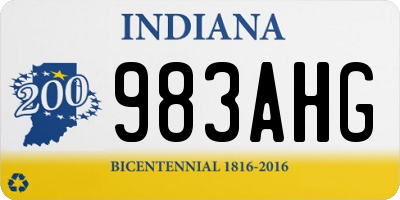 IN license plate 983AHG