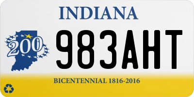 IN license plate 983AHT