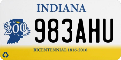 IN license plate 983AHU