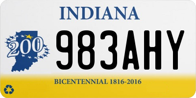 IN license plate 983AHY