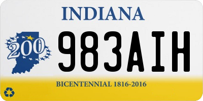 IN license plate 983AIH