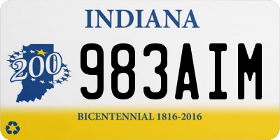 IN license plate 983AIM