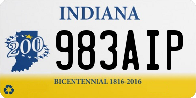 IN license plate 983AIP