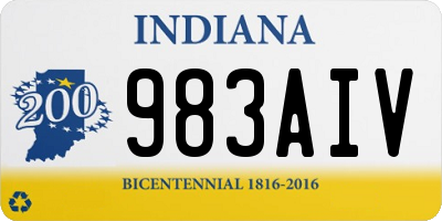 IN license plate 983AIV