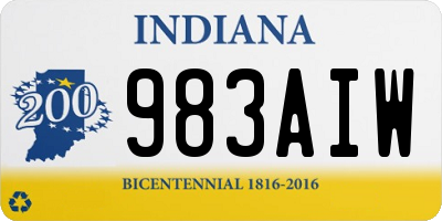 IN license plate 983AIW
