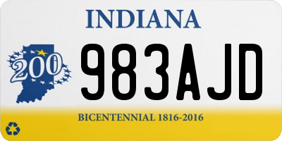 IN license plate 983AJD