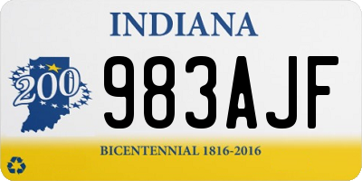 IN license plate 983AJF