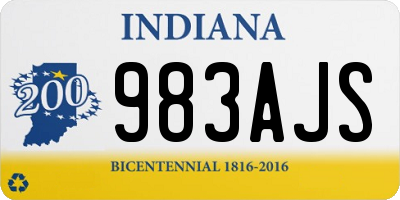 IN license plate 983AJS
