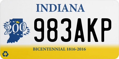 IN license plate 983AKP