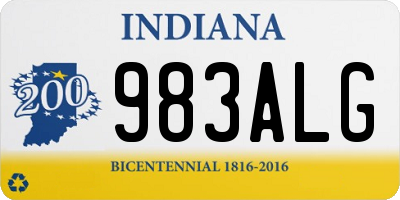 IN license plate 983ALG