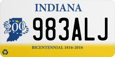 IN license plate 983ALJ