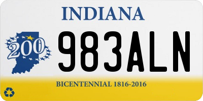 IN license plate 983ALN