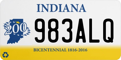 IN license plate 983ALQ