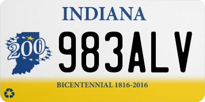 IN license plate 983ALV