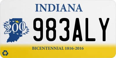 IN license plate 983ALY