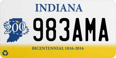 IN license plate 983AMA