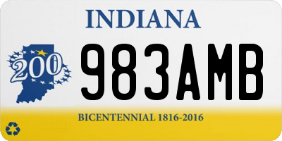 IN license plate 983AMB