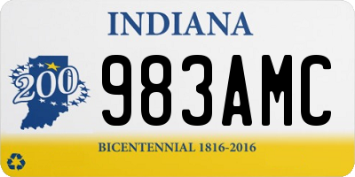 IN license plate 983AMC