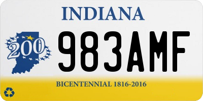 IN license plate 983AMF