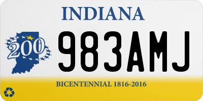 IN license plate 983AMJ