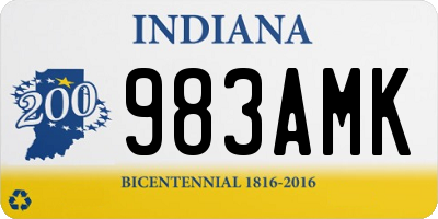 IN license plate 983AMK