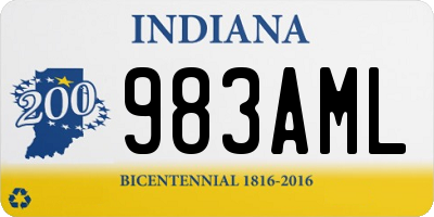 IN license plate 983AML