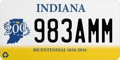 IN license plate 983AMM