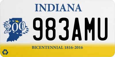 IN license plate 983AMU