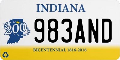 IN license plate 983AND