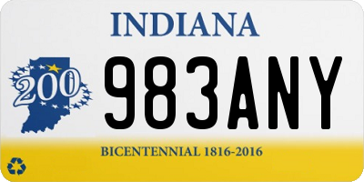 IN license plate 983ANY