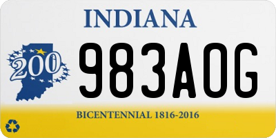 IN license plate 983AOG