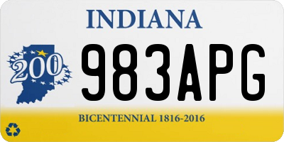 IN license plate 983APG