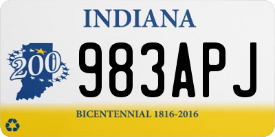 IN license plate 983APJ