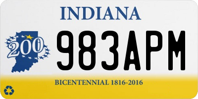 IN license plate 983APM