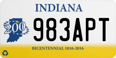 IN license plate 983APT