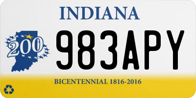 IN license plate 983APY