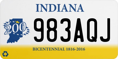 IN license plate 983AQJ
