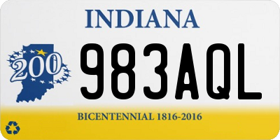 IN license plate 983AQL