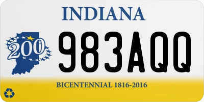 IN license plate 983AQQ