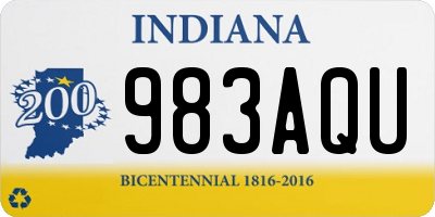 IN license plate 983AQU