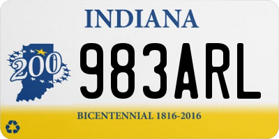 IN license plate 983ARL