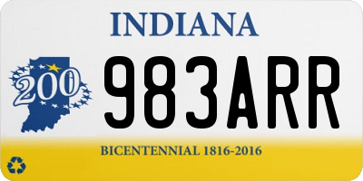 IN license plate 983ARR