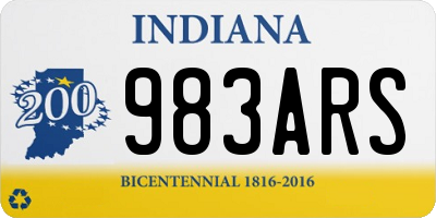 IN license plate 983ARS