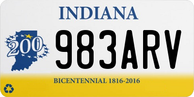 IN license plate 983ARV