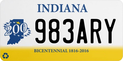 IN license plate 983ARY