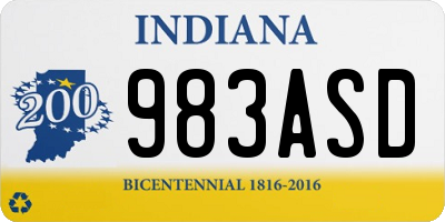 IN license plate 983ASD