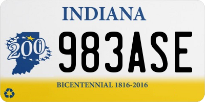 IN license plate 983ASE
