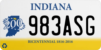 IN license plate 983ASG